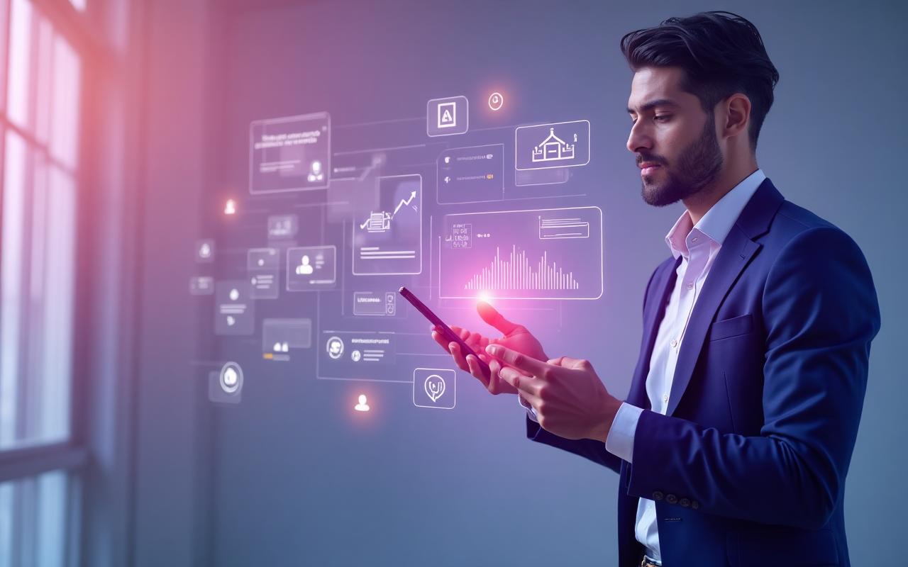 AI-powered voice agent interface for accountants showing tax documents and client analytics